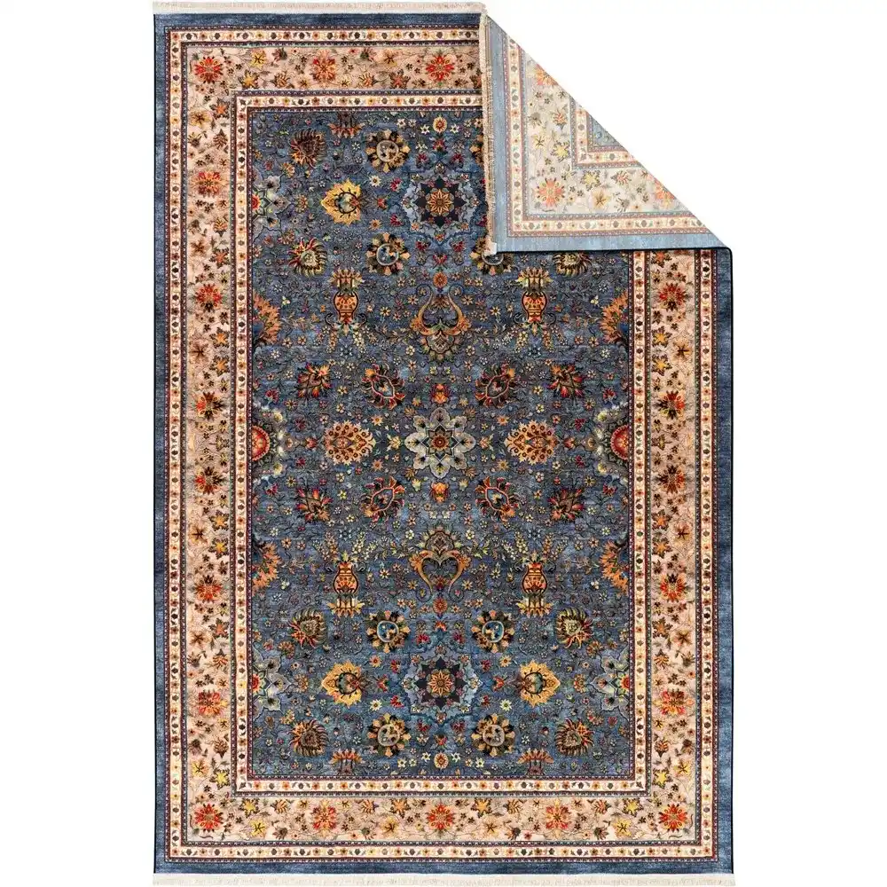 فرش ماشینی سنتی طرح 25cs0360 طوسی 1000 شانه